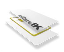 Pacote com 100 Cartões PVC Branco Mifare com Chip 1K - Cartão PVC Smartcard de Proximidade Mifare 1K Chip Standard Philips / Infineon - espessura 0,84mm - formato 54mm x 86mm ( pacote com 100 cartões ).