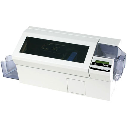 Impressora Eltron P420 C Zebra P430i - Impressora de Cartões e Crachás colorida frente e verso. Resolução de 300 ppp (11,8 pontos/mm) e 16 milhões de cores. 102 cartões por hora frente e verso